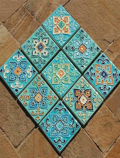 کاشی سنتی / کاشی لعابدار / Glazed tile / بجنورد / شیروان